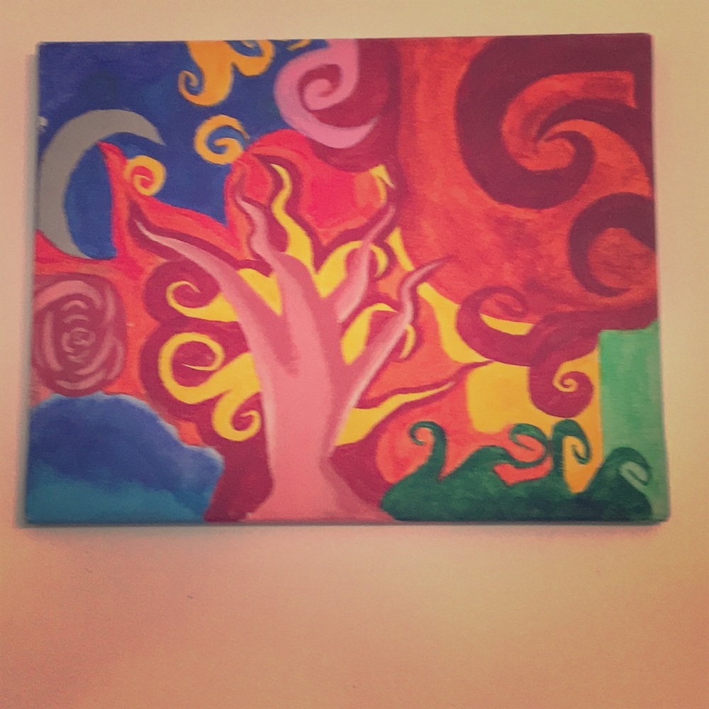 Original abstract acrylic painting